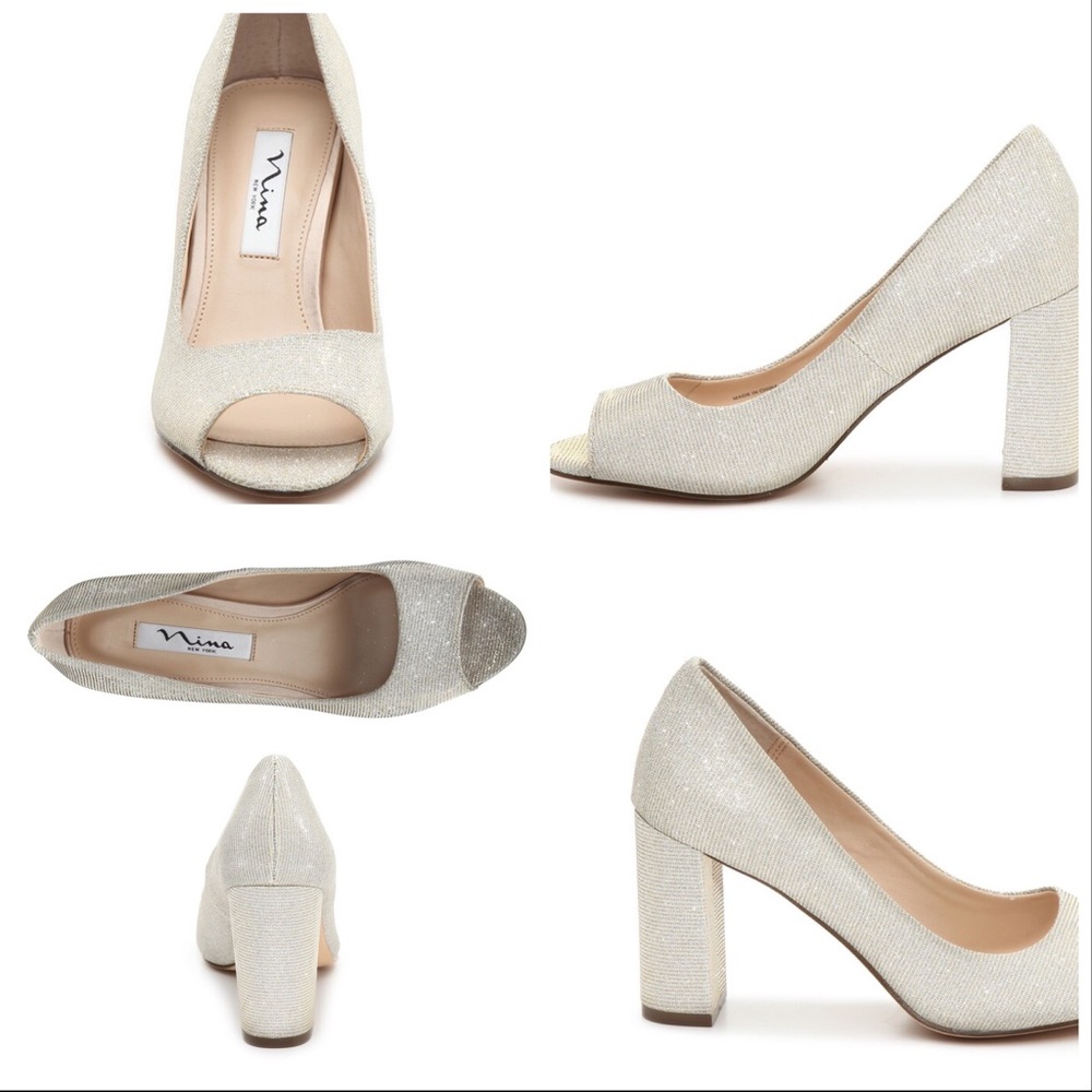Women's Nina Farlyn Peep Toe Pump size 8 1/2